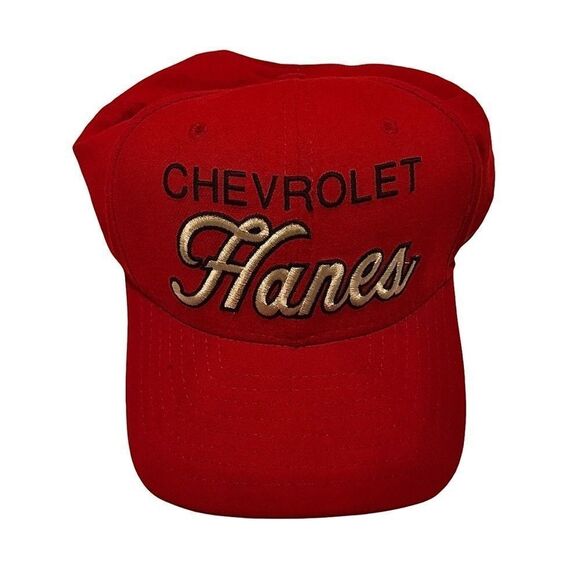 NEW ERA Vintage 80s Chevy Hanes dealer hat snapback red NE USA. - Picture 1 of 6